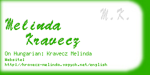 melinda kravecz business card